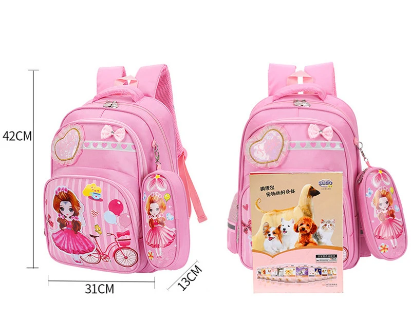 cute ZIRANYU children cartoon school bag Orthopedic school backpacks Bow-knot child schoolbags for girls teenagers mochila