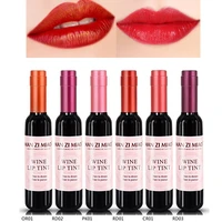 hot 6 colors red wine bottle lip gloss waterproof long lasting matte lipgloss moisturize lip non stick tint liquid cosmetic