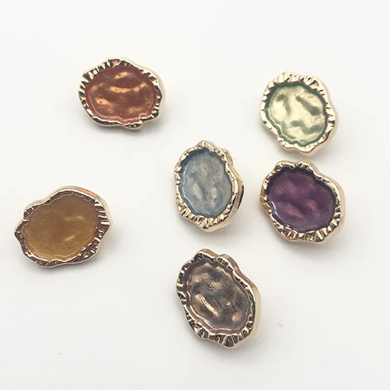 6 шт./лот декоративные пуговицы с металлическим хвостовиком нестандартные из