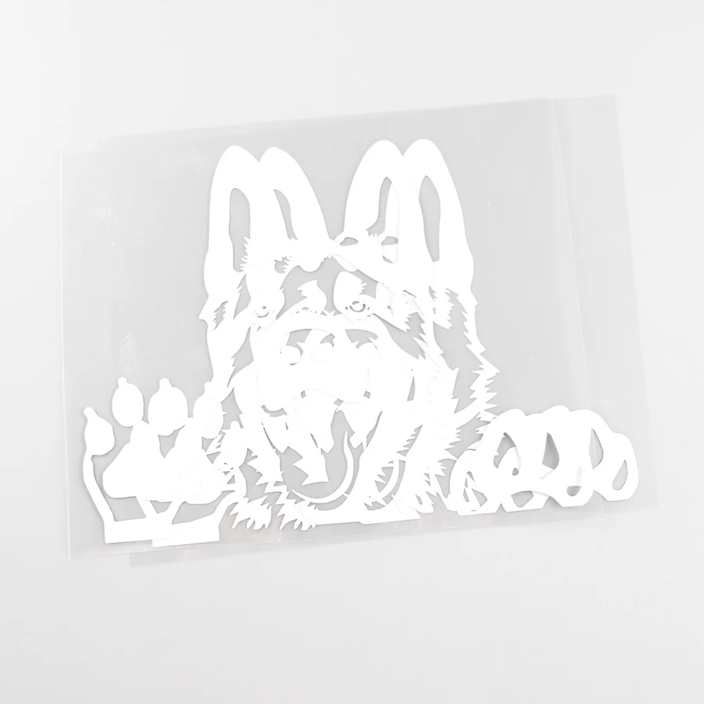 

German Shepherd Dog Fun and cute art decals PVC car stickers waterproof and sun protected 15.6x12.3cm
