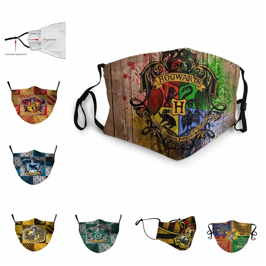 Многоразовая моющаяся маска для рта с фильтром Harrie Поттера маски унисекс