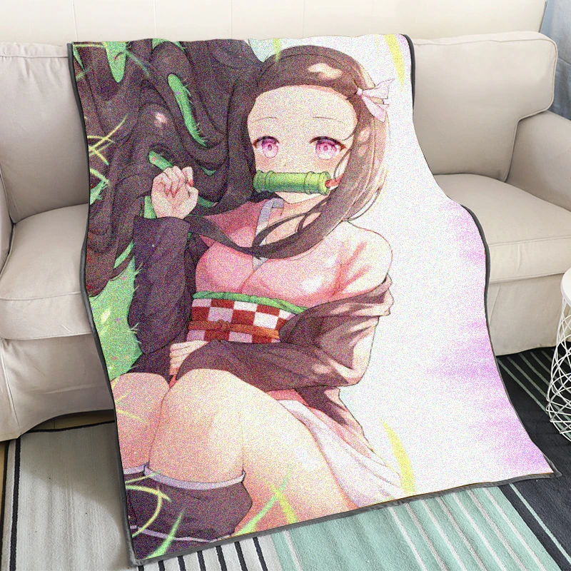 Аниме Demon Slayer Kimetsu no Yaiba одеяло Косплей DIY пользовательский мягкий плащ Фланелевое