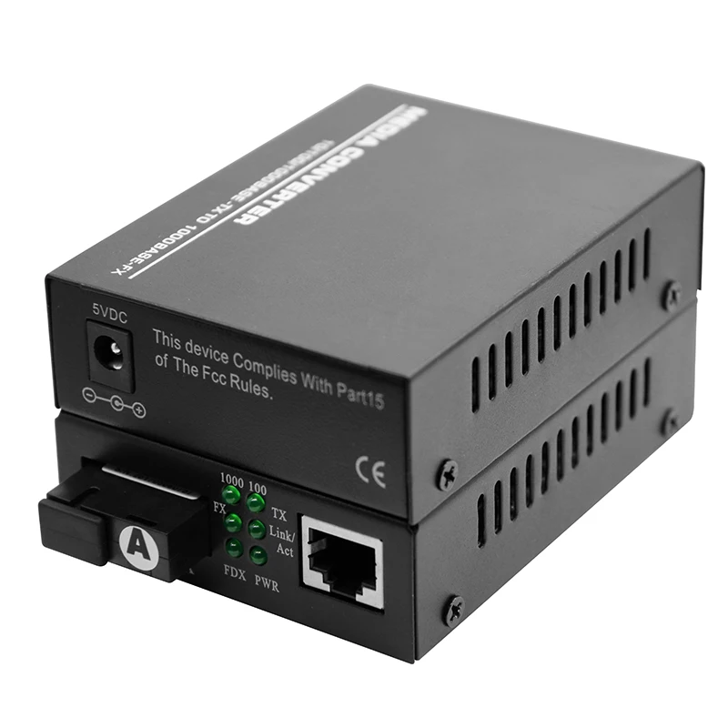 1 пара A/B SC Rj45 Порты и разъёмы 10/100/1000M 20 км одиночное волокно одномодовый