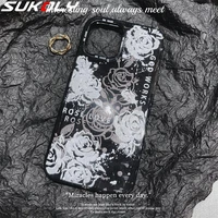 diablo butterfly rose pattern silicone case for iphone 13 pro max 12 11 pro xs max xr x 7 8 plus shockproof thickened cover