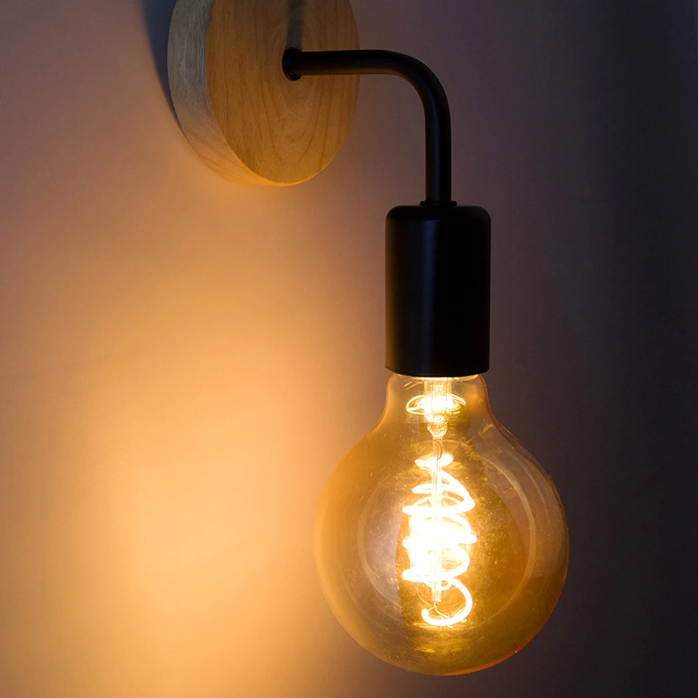 

Wood Wall Lamp Vintage Sconce Wall Lights FixtureBedside Retro Lamp Industrial Home Decor Dining Room Bedroom Bar Light