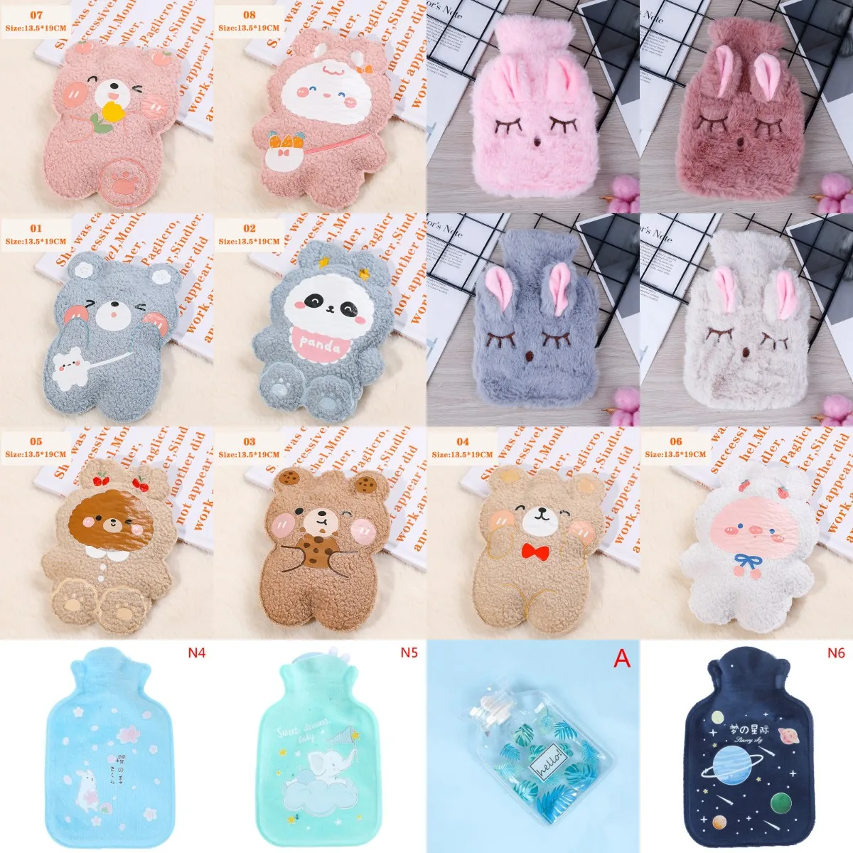 Зимняя бутылка для горячей воды теплое украшение живота заполненная