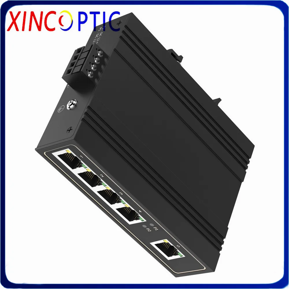 5RJ45 10/100/м промышленный Ethernet коммутатор неуправляемый 5 портов Gigabit сетевой POE |