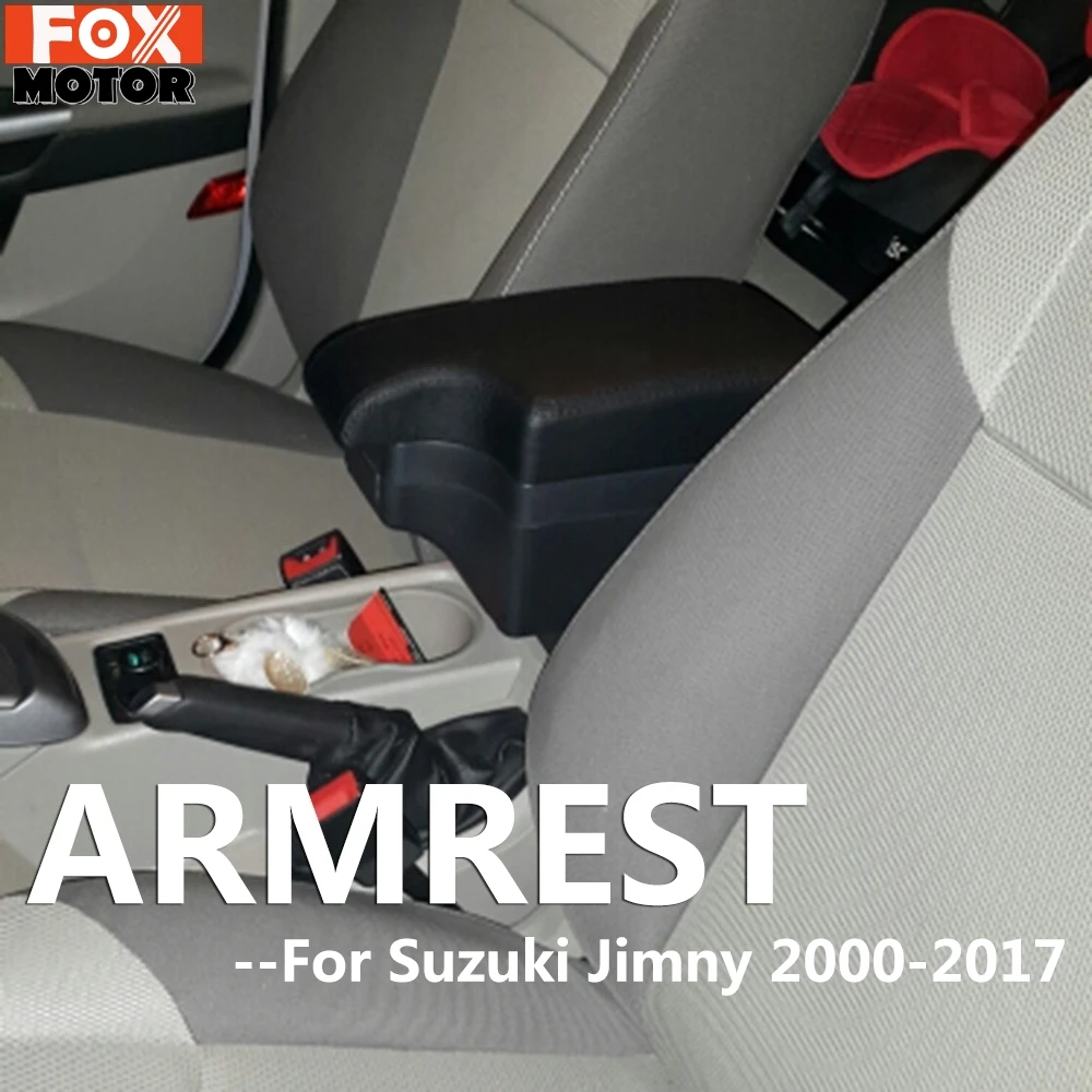 Чехол подлокотник для Suzuki Jimny 2000 2017 Новый черный USB центральный ящик магазина 2001
