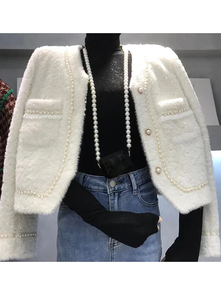 Женская куртка с V-образным вырезом длинным рукавом и блестками - купить по