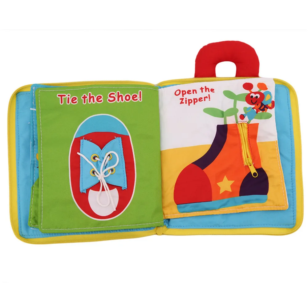 0-12 Month 12 Pages Soft Cloth Books Baby Boys Girls Rustle Sound Infant Educational Stroller Rattle Toys For Newborn | Игрушки и хобби