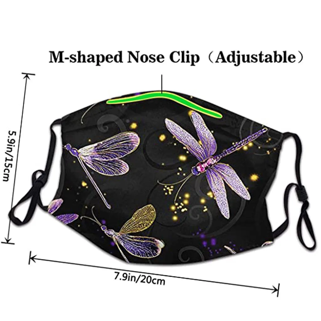 

Adult's Washable Fashion Prints Face Mask Women Men Reusable Protective Black Mouth Masks Earloop Masque Breathable Mascarillas