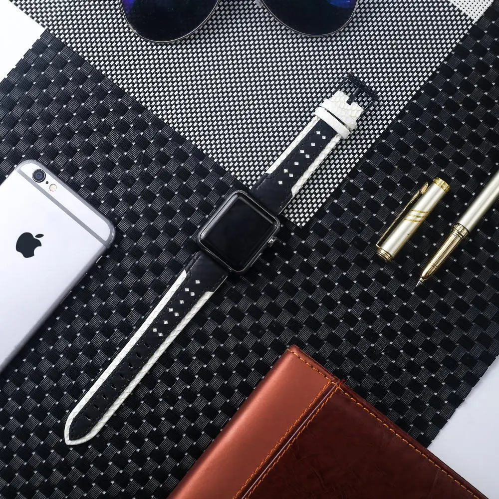 Модный кожаный ремешок для наручных часов apple Watch Series 5 4 3 2 1 edition 38 40 42 44 мм ремешки