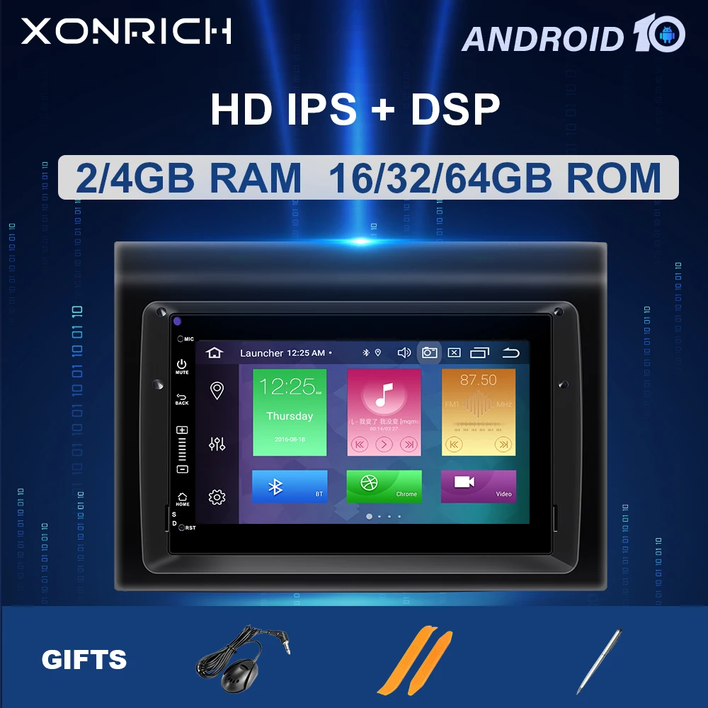 Автомобильный DVD плеер на Android 10 мультимедийный проигрыватель для Fiat Ducato 2008 2015