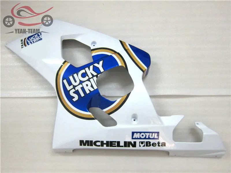Free Custom Chinese fairing kit for Suzuki K4 GSXR750 04 05 GSXR 600 750 2004 2005 white blue body repair fairings bodywork | Автомобили и