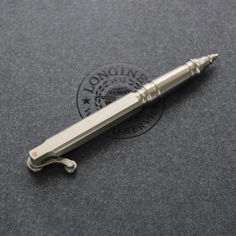 Online Retro Stainless Steel Mekanis Pena Tanda Tangan Gun Laws Taktis Gel Pena