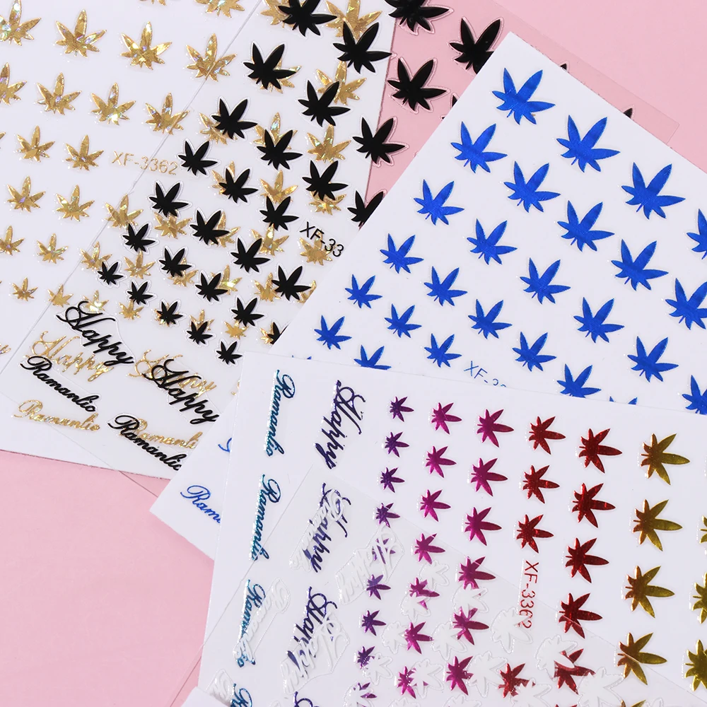 2 шт. декоративные 3D листья для украшения ногтей|Стикеры и наклейки| |