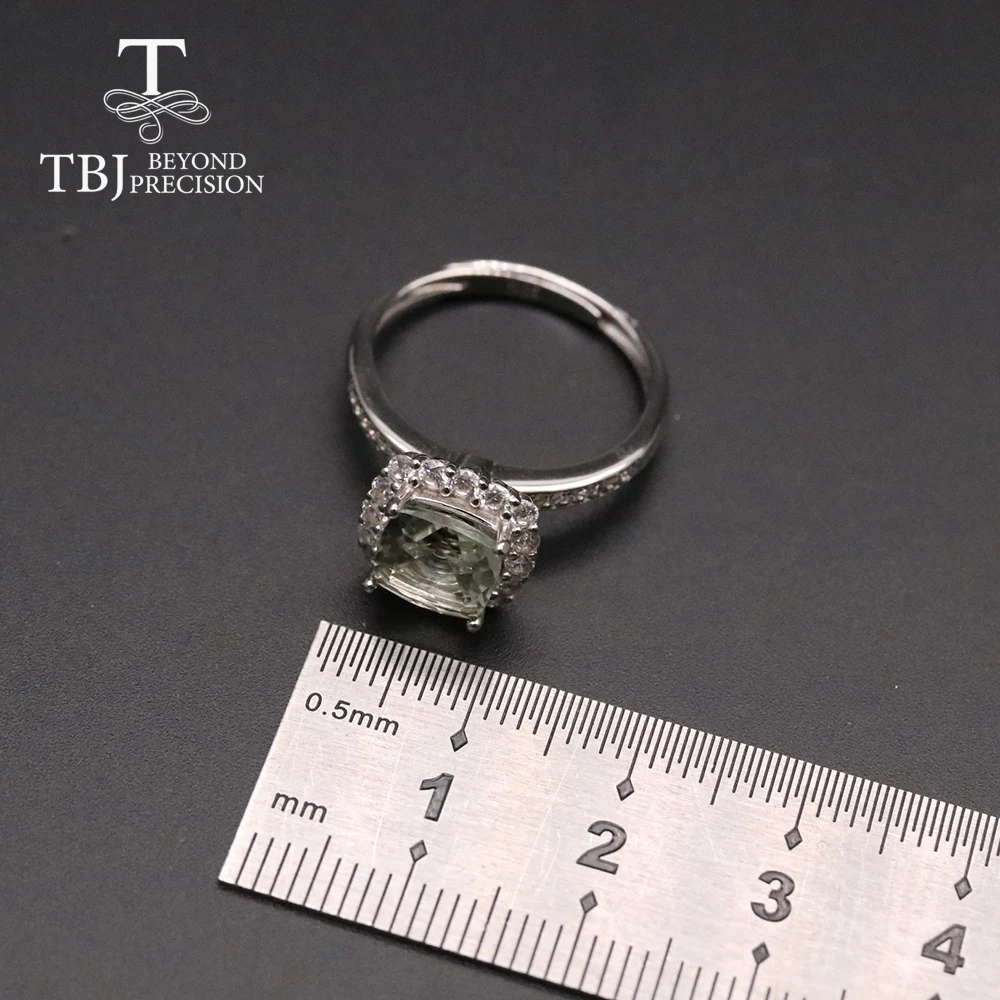 

"revolving Gemstone Ring "2020 New unique design natural green amethyst citrine 925 sterling silver jewelry for girls fashion