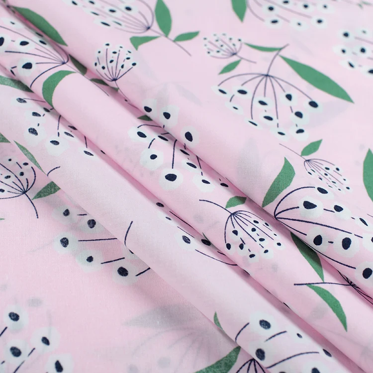 Модная винтажная ткань с рисунком розового синего одуванчика хлопковая в стиле