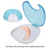 4colors denture bath box organizer dental false teeth storage box container cleaning teeth case artificial tooth boxes oral care