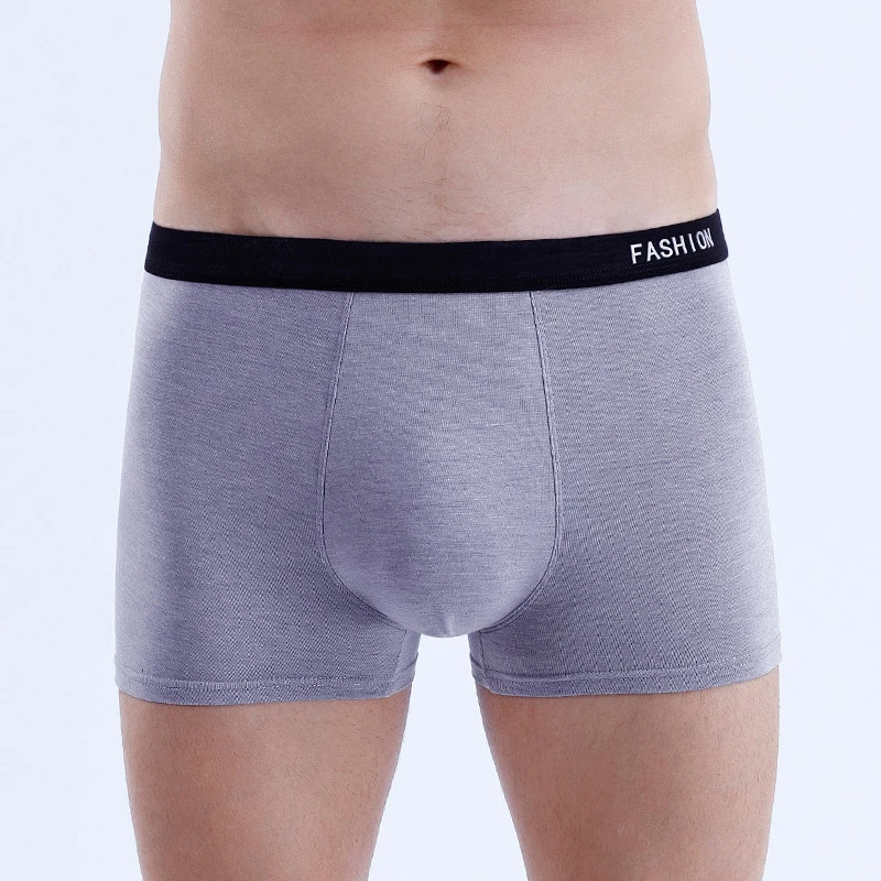 

2Pcs Men Viscose Letter Panties Boxer Shorts Large Size Middle Waist Antibacterial Comfortable Underwear Breathable Underpants
