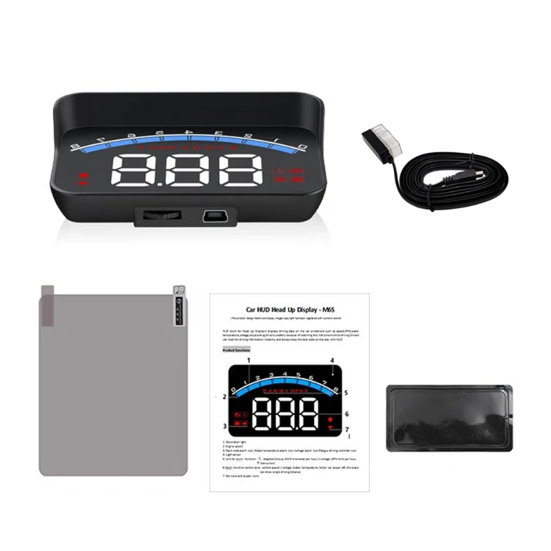 

M6s Auto HUD Car Head Up Display Overspeed Warning Windshield Projector Alarm