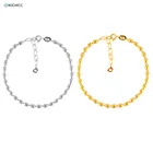 Kikichicc 100% 925 пробы, серебряная цепочка с золотыми бусинами, браслет класса люкс 2020, Рок Панк, круглые ювелирные изделия для 2020, вечерние ювелирные изделия