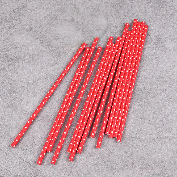 25pcs straw 10 шт., 7 дюймов, 8 цветов, тарелки в горошек, тарелки с рисунком в горошек, вечерние украшения для детского душа, тарелки в горошек, красные тарелки в горошек - Цвет: 25pcs straw