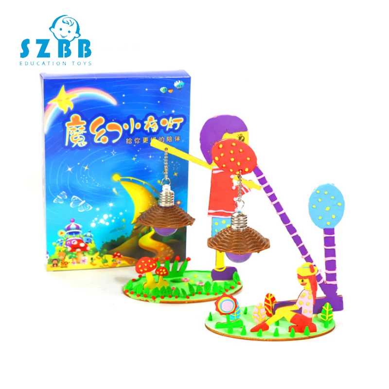 Sz паровой DIY волшебный ночной Светильник 3D деревянная доска живопись для детей
