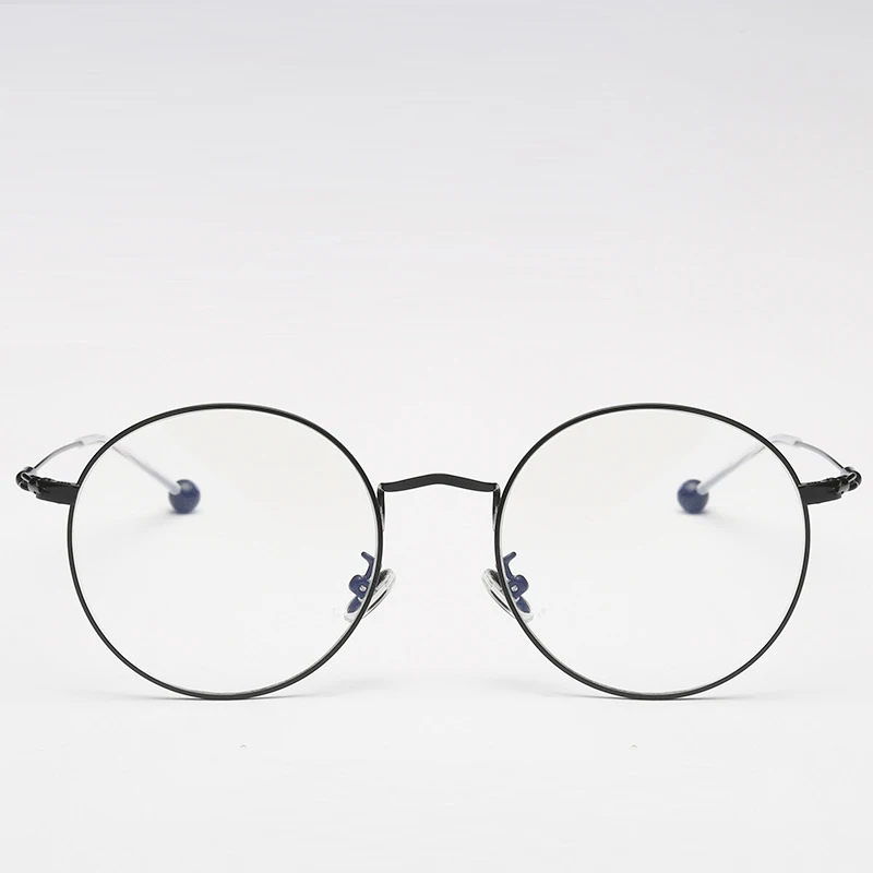 Fashion Student Elliptical Lens Korean Version Metal Frame Goggles Elegant Flat Mirro | Аксессуары для одежды