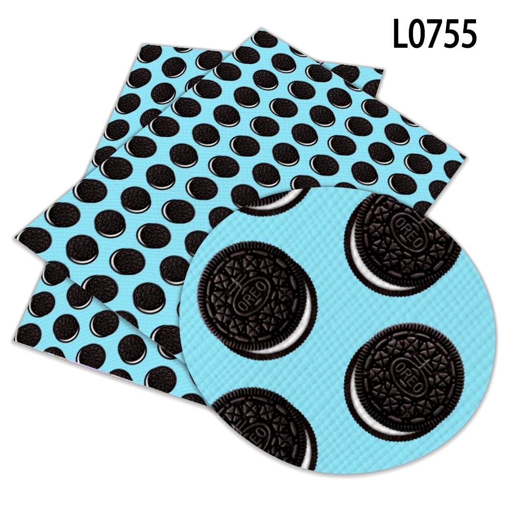 

30 cm x 136 cm Biscuit Pattern Printed Synthetic Faux Leather Fabric Sewing DIY Bag Shoes Material L075