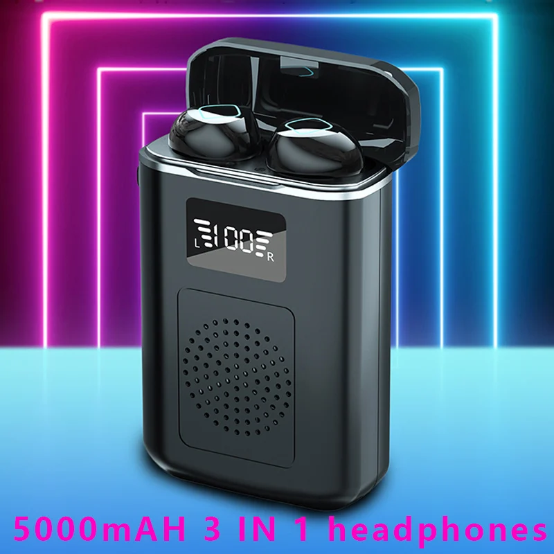 

TWS Bluetooth Wireless Headphones 5000Mah Charging Box Sports Waterproof Earbuds Bluetooth 5.0 Earphone Headset With Microphone