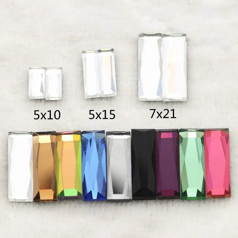 ZOTOONE прямоугольное плоское заднее стекло стразы отделка Сделай Сам Хрустальная