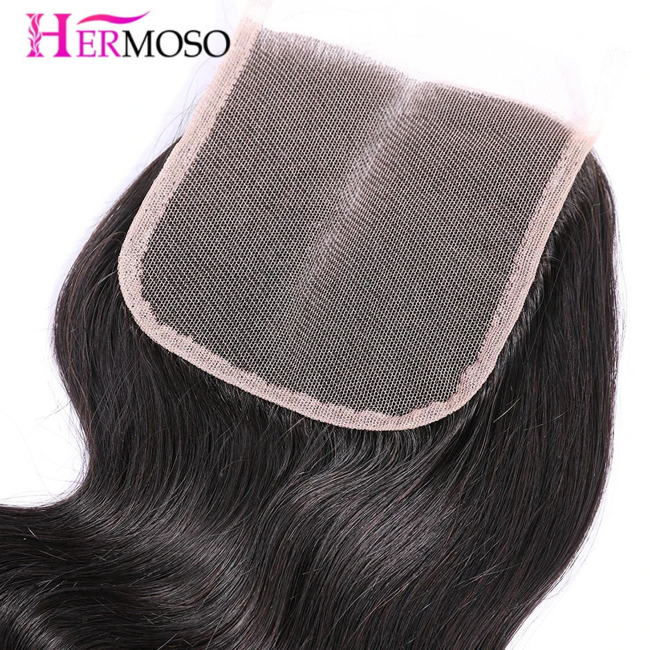 4X4 кружевная застежка малазийские волнистые человеческие волосы с детскими