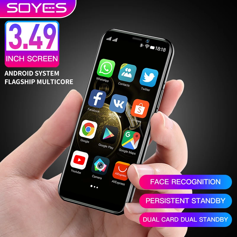 SOYES S10-H Android 9.0 Mini Smartphone 4G LTE 3GB RAM 64GB ROM Dual Camera 3.49