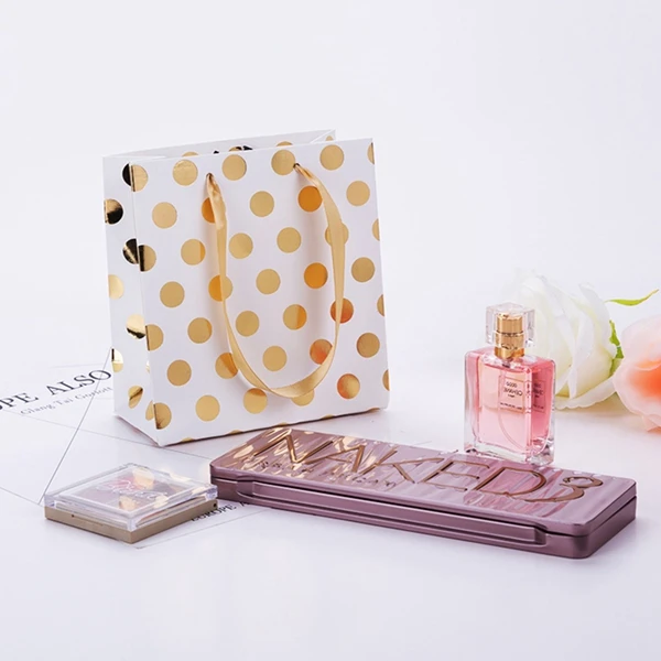 Маленькие подарочные сумки с ручками из ленты Золотая мини подарочная сумка для