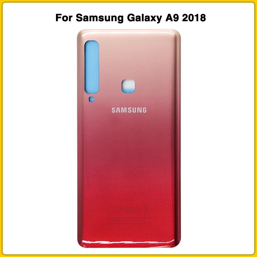 10 шт., чехол A9 для samsung Galaxy A9 Star Pro A9S A920 A920F, задняя крышка для батареи, задняя крышка, стеклянная Запасная часть