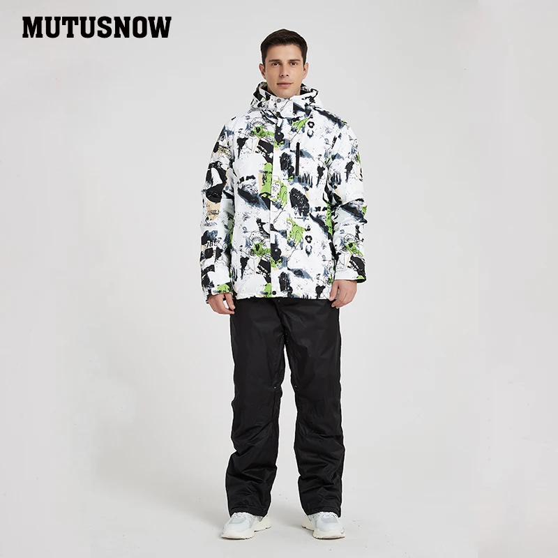 Лыжный костюм MUTUSNOW мужской новый зимний спортивный ветрозащитный