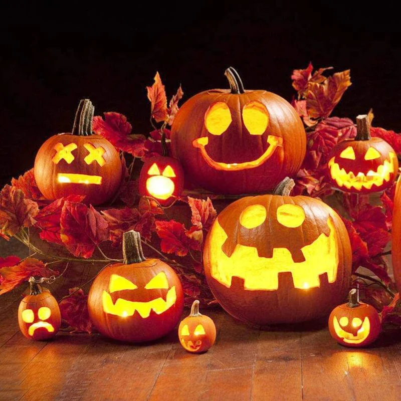 Набор для вырезания тыквы на Хэллоуин украшения из нержавеющей стали с чемоданом