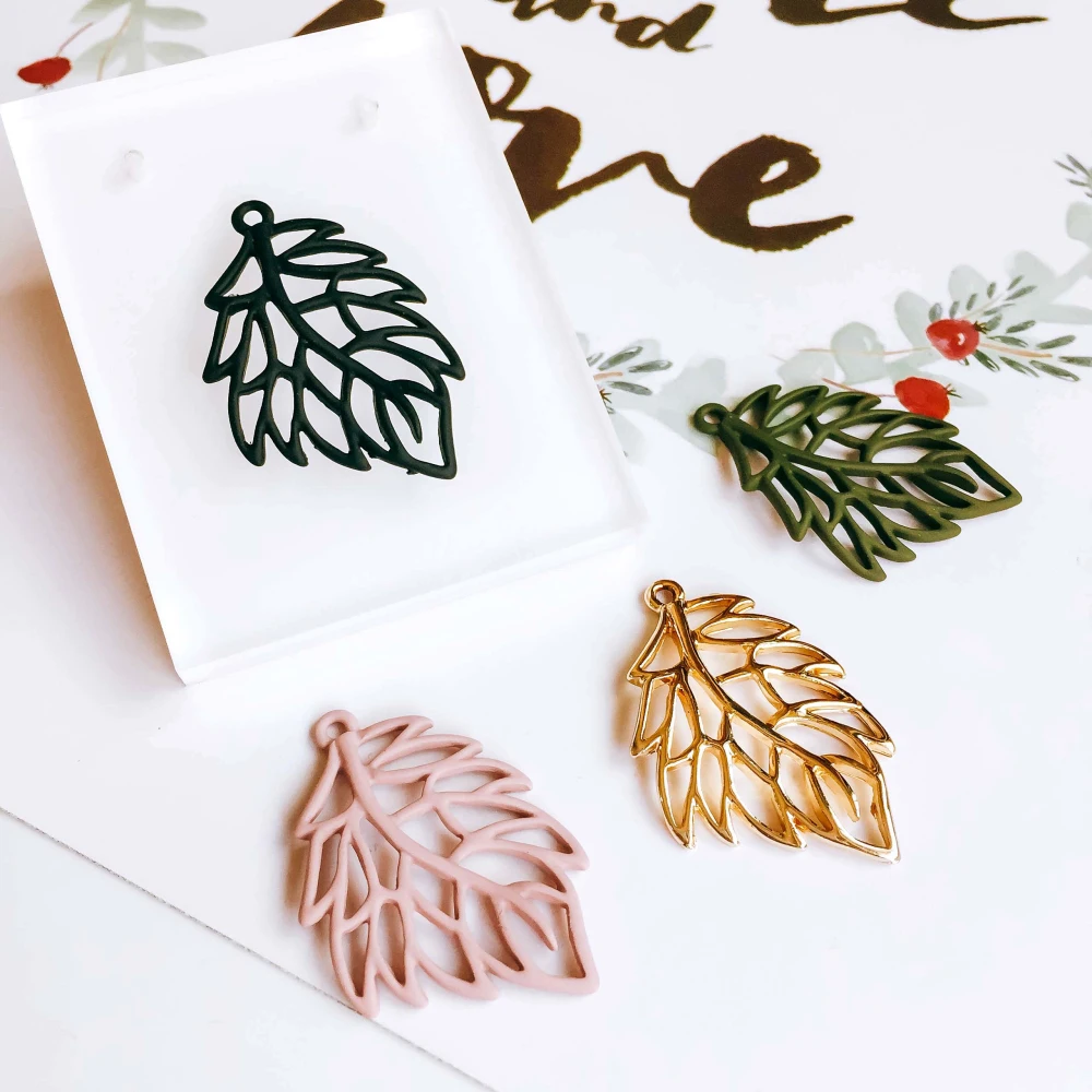 Разноцветные аксессуары для сережек в форме листьев ожерелья подвески