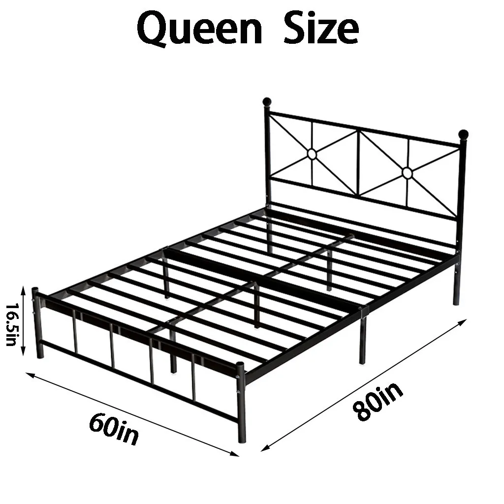 [Товары в США] металлическая рама для кровати с изголовьем черного шара и