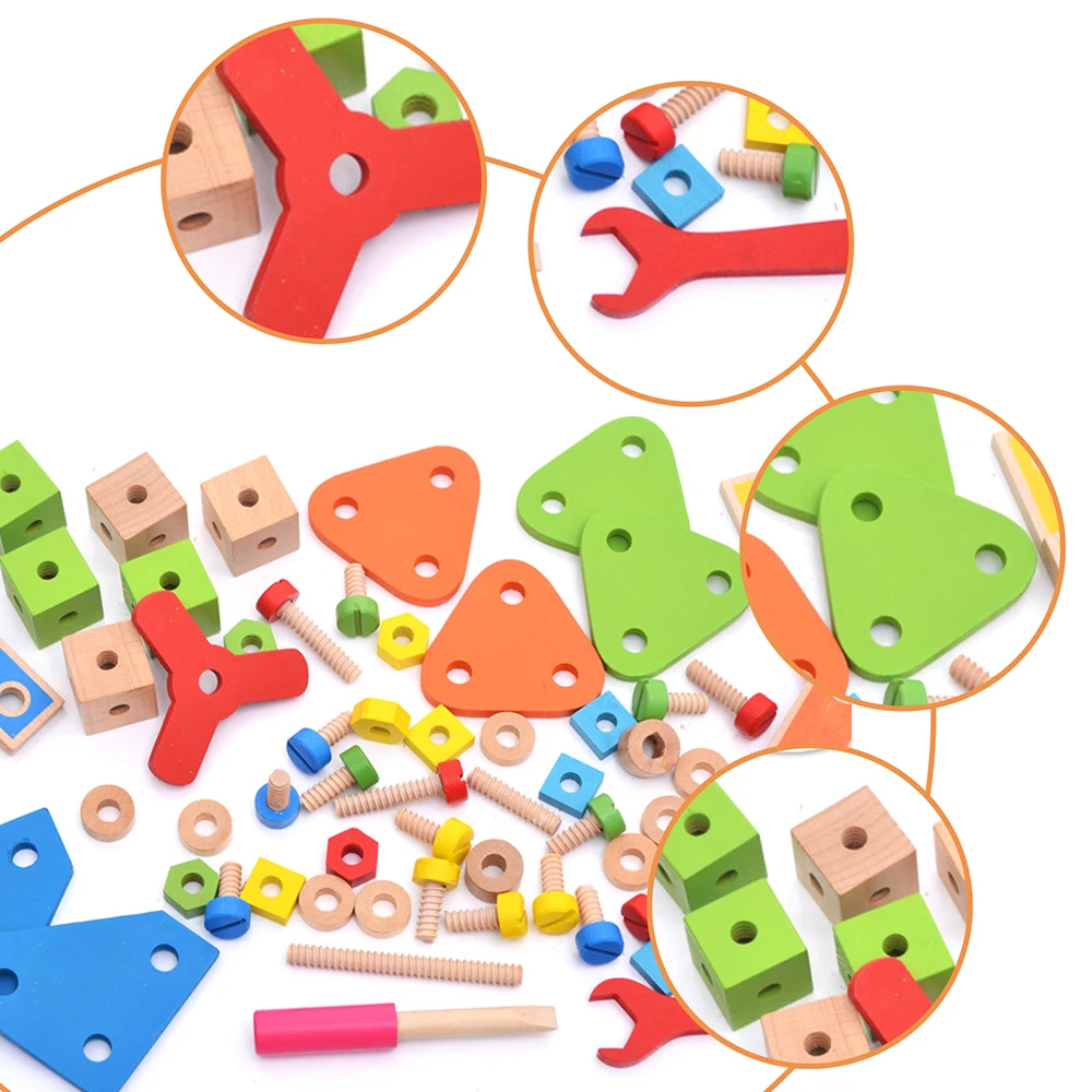 

Screw Building Block Toy Nuts Combination Multifunctional Assembly Screw Nuts Puzzle Block Educational Toy For 4-6 Years Old