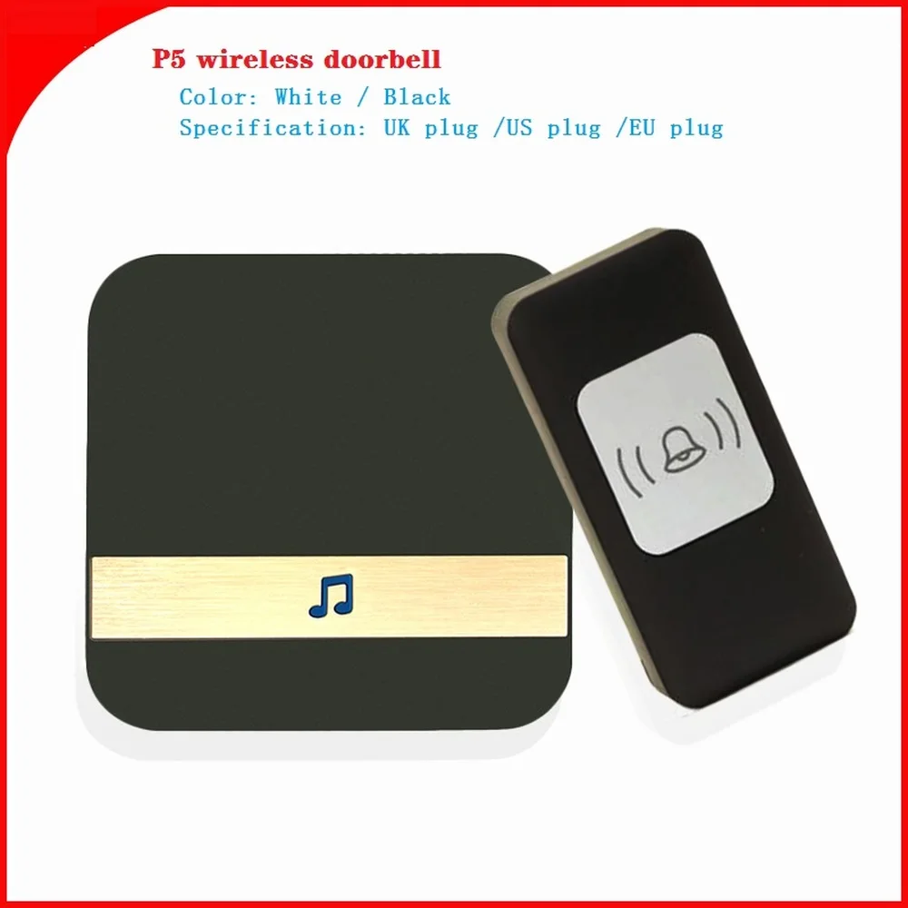 

P5 Wireless Remote Wifi Smart Video Doorbell Chime Music Receiver Home Indoor Intercom Door Bell Receiver Old Man Helper Pager