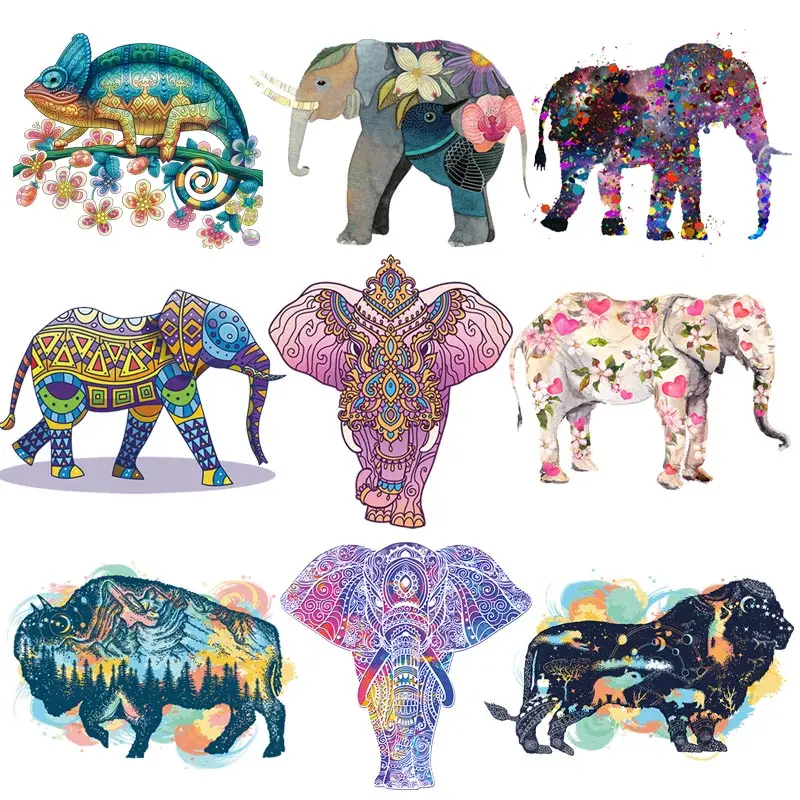 Термонаклейки для одежды в виде слона животных | Дом и сад