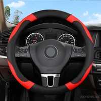 pu leather car steering wheels cover 37 38cm 15 for vw atlasteramont cross golf wagon all track touran tiguan sharan suran
