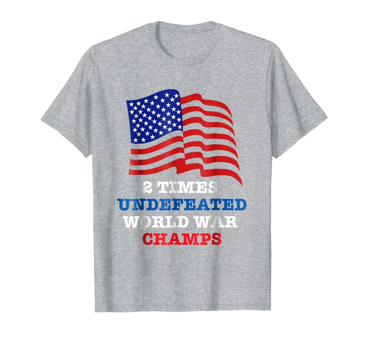 

Cool 2 Times Undefeated World War Champs Patriot T-shirt
