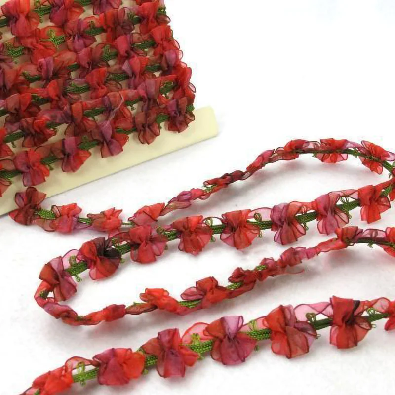 12 мм ширина роза кружевная отделка поделки для шитья украшение кукол или одежды