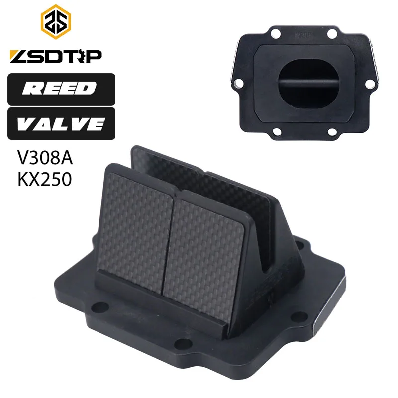 

ZSDTRP Carbon Fiber Intake Reed Valve For KAWASAKI KX250 1987-2004 Motorcycle Intake Reed Valve For VForce3 V308A