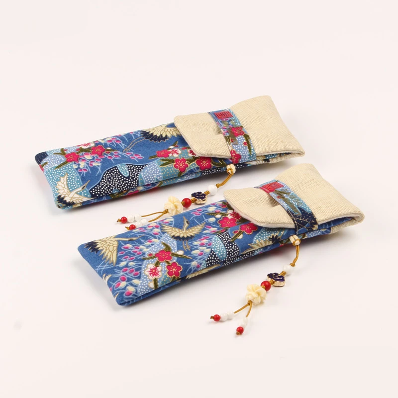 1 шт. хлопковая льняная одежда в японском стиле украшенная ручка чехол для