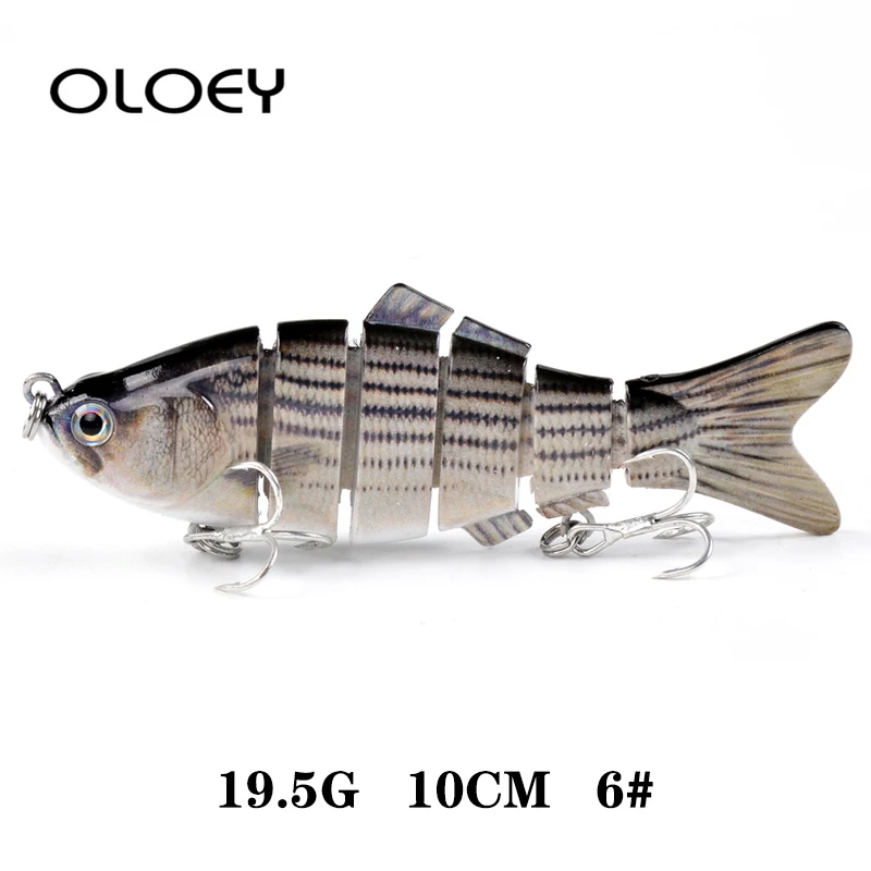 OLOEY 10 см 19 5 г Тонущая искусственная приманка свимбейт 6 сегментов рыболовная
