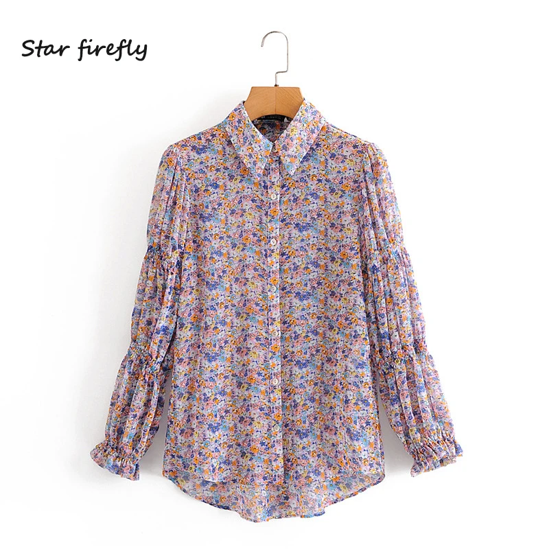 Звездная светящаяся модная женская рубашка Za 2020 Летняя Повседневная Свободная